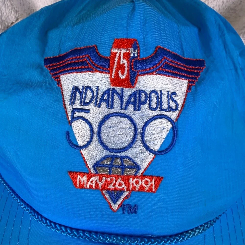 Vintage 1991 Indy 500 Cap Rope Hat 75th anniversary Blue